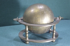 Настольная композиция массивная "Глобус". Латунь. Европа. #U