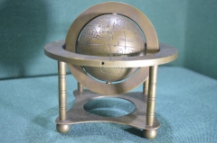 Настольная композиция массивная "Глобус". Латунь. Европа. #1 #U