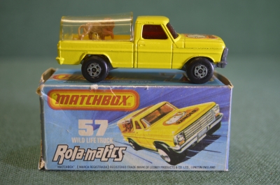 Машинка модель Matchbox Rolamatics "Wild Life Truck". Коробка. Великобритания. 1973 г.