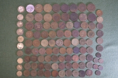 Монеты, подборка. Копанина. 5, 3, 2, 1, 1/2 копейки. Николай II, Российская Империя.