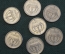 Монеты 25 эре периода 1944 - 1950 гг., Швеция. Серебро. Подборка, 7 штук.