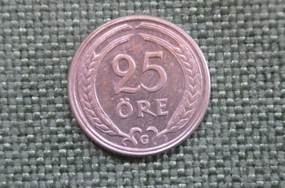 Монета 25 эре 1940 года. Швеция.