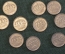 Монеты 25 эре периода 1952 - 1961 гг., Швеция. Серебро. Подборка, 10 штук.