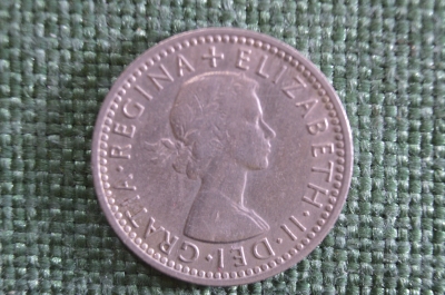 Монета 6 пенсов 1960 года. Six Pence. Великобритания.