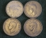 Монеты 6 пенсов периода 1939 - 1951 гг., Великобритания. Подборка, 4 штуки.