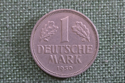 Монета 1 марка 1950 года, ФРГ, Германия. #2