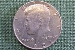 Монета 1/2 доллара, 50 центов 1981 года, США. Кеннеди.