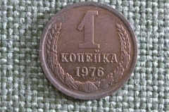 Монета 1 копейка 1976 года. Погодовка СССР. 