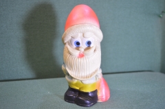 Игрушка резиновая "Дед мороз с мешком". Резина. Югославия. 1970е.
