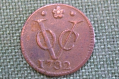 Монета 1 дьют дуит дьюит 1732 года. Нидерландская Ост Индия. Голландия.