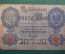 Бона, банкнота 20 Двадцать марок 1910 года. Германия.