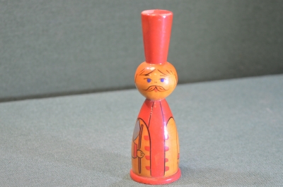 Фигурка статуэтка деревянная "Боярин Воин Опричник". Роспись. Дерево. Лак. СССР.