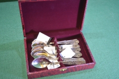 Ложки серебряные, чайные (6 шт.) Мстера. Новые, бирки, коробка. Серебро 925 проба, общий вес 194 гр.