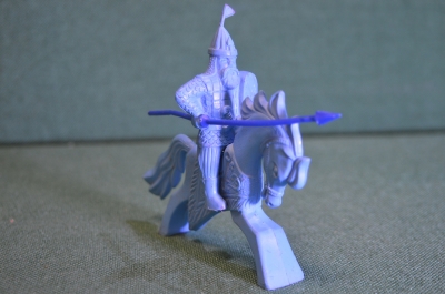 Солдатик всадник "Русский воин, витязь, богатырь". МКИ, Прогресс. Резина.