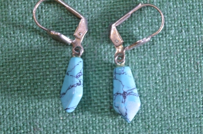 Серьги, сережки. Бирюза.