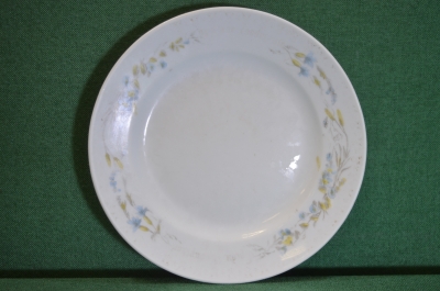 Тарелка старинная фарфоровая. Прямое сообщение, Средн. Сибирская жд. Тов-во М.С. Кузнецова. 