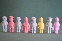 Солдатики малыши "Советские воины". Набор. Летчик, десантник, моряк, шофер, автоматчик. Пластик.