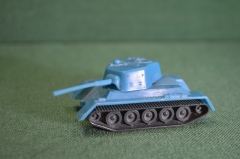 Танк синий, игрушка. На колесиках. Военная техника. Пластик. 