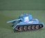Танк синий, игрушка. На колесиках. Военная техника. Пластик. 