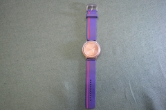 Часы наручные без стрелок с лампочками "Орел". Ремень каучук. 