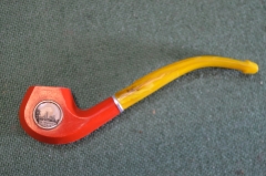 Мундштук для сигарет трубка курительная. Карболит. Под янтарь. ГДР. Германия. 1960е.