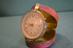 Часы - будильник дорожные "Tokyo Clock". Япония. Середина 20го века.