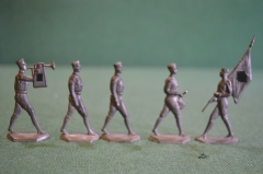 Солдатик оловянный. RAD. Трудовой фронт. Набор 5 шт. Германия. Рейх. 1940е.