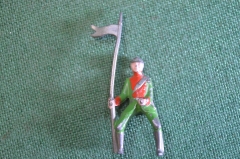 Солдатик оловянный. Всадник. Драгун. Германия. 1960е. #1