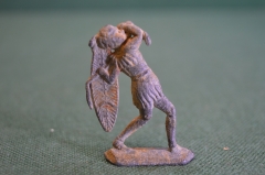 Солдатик старинный оловянный. Воин со щитом. Перс. Абиссинец. Германия. Кон. 19-нач. 20 века.