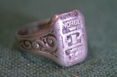 Перстень кольцо. Норвежская операция. Рейх. Серебро 830 проба. Норвегия. 1940 год.