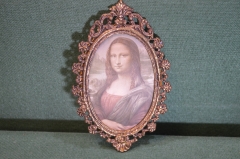 Панно настенное шелкография "Мона Лиза". Бронза. СССР.