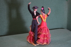 Статуэтка кукла интерьерная "Танец Фламенко". Кастаньеты. Marin Chiclana. Испания. 1960е.