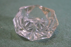 Солонка старинная миниатюрная. Стекло. Хрусталь. Царская Россия. До 1917 года.