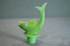 Пробка наливайка "Рыба". Пластмасса. Рыбалка. Клеймо. СССР.