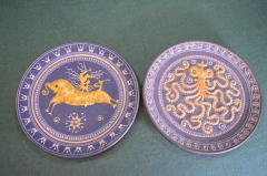 Тарелка настенная керамическая. 2 шт. одним лотом. Музей Крита. Керамика. Греция.