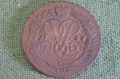 Монета 2 копейки 1757 года. Медь. Елизавета. Царская Россия. Состояние.