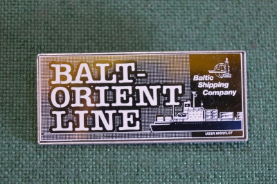 Знак значок "Balt Orient Line". Морфлот. Речфлот. Ситалл. СССР.