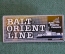Знак значок "Balt Orient Line". Морфлот. Речфлот. Ситалл. СССР.