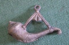 Подвеска шатлен старинный "Рог". Охота. Германия. Империя. 19 век.