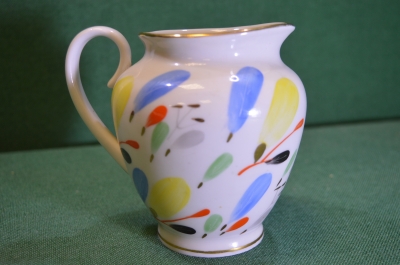 Молочник сливочник фарфоровый. Фарфор. ЛФЗ. СССР.