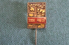 Знак значок "Талси Soda Priede". Тяжелый металл. Эмаль. Прибалтика. СССР.