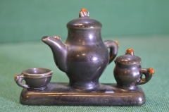 Статуэтка миниатюрная "Чаепитие". Фарфор. Керамика. ЗИК Конаково. СССР.