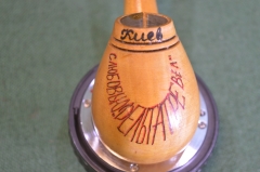 Трубка курительная деревянная "Дельта Тревел Киев". Дерево. Лак. Туризм. Периода СССР.