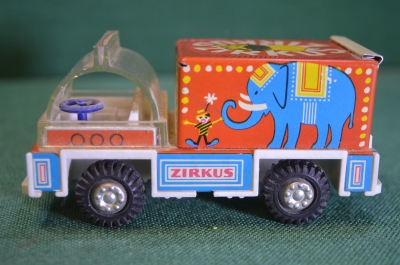 Машинка инерционная "MS Brandenburg MSB Filius". Цирк. ГДР. Германия. 1970е.