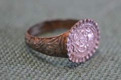 Перстень старинный кольцо владельческое. Монограмма. Германия. 18 век.