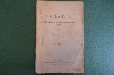 Книга "Мозг и душа". Критика материализма. Проф. Чепланов. Киев, Кушнерев, 1907 год. #K8