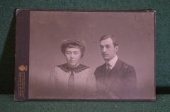 Фотография старинная "Семейная пара, муж и жена". Тираспольский.