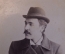 Фотография старинная "Мужчина в шляпе пирожке". Москва, Покровка. 
