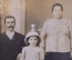 Фотография старинная "Семейное фото. Папа, мама и дочка". Cabinet Portrait.