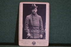 Фотография "Император Николай II, в охотничьем костюме". Левицкий. Копия на твёрдом паспарту